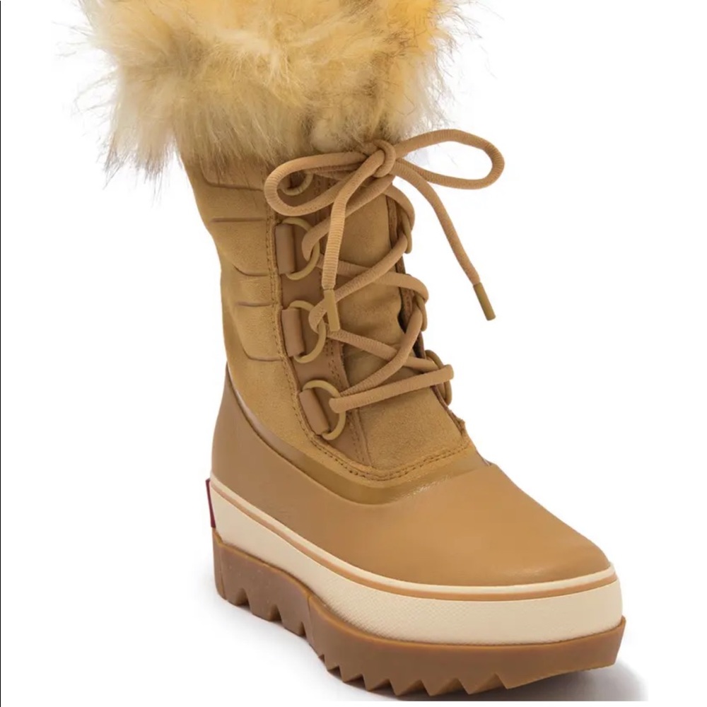 Stylish Tan Fur-Lined Women's Boots - Picture 8 of 10